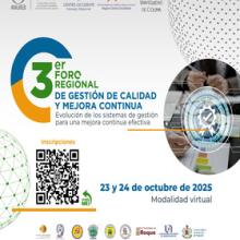 Cartel del 3er Foro Regional de la Red de Gestión de Calidad y Mejora Continua