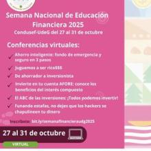 Cartel de la Semana Nacional de Educación Financiera CONDUSEF-UDEG 2025