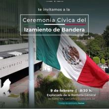 Cartel de la Ceremonia Cívica del Izamiento de Bandera