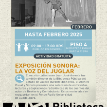 Cartel de Exposición sonora: La voz del juglar