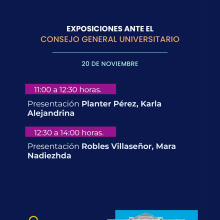 Cartel de la Exposiciones ante el Consejo General Universitario