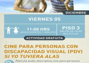 Cartel del Cine para personas con discapacidad visual (PDV): Si yo tuviera alas 