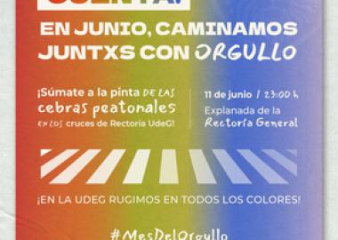 Cartel de ¡Súmate a la pinta de las cebras peatonales en los cruces de Rectoría UdeG!