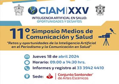 Cartel del 11° Simposio Medios de Comunicación y Salud 