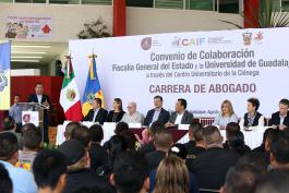 Firma de Convenio de Colaboración entre la Fiscalía General del Estado de Jalisco y esta Casa de Estudio.