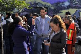 Evacuación en el edificio de Rectoría General de la UdG tras Sismo Continental