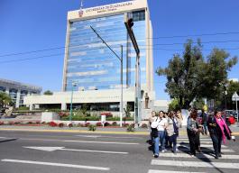 Evacuación en el edificio de Rectoría General de la UdG tras Sismo Continental