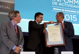 Informe de actividades del Rector del SUV, maestro Manuel Moreno Castañeda