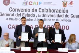 Firma de Convenio de Colaboración entre la Fiscalía General del Estado de Jalisco y esta Casa de Estudio.