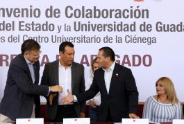 Firma de Convenio de Colaboración entre la Fiscalía General del Estado de Jalisco y esta Casa de Estudio.