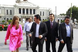 Informe "10 Años de Transparencia en Jalisco" en el marco de la Celebración del 10 Aniversario del ITEI su presidenta Cynthia Patricia Cantero Pacheco festejo en el Cine foro de la Universidad de Guadalajara. Al acto acude el Rector general de la Universidad de Guadalajara Itzcóatl Tonatiuh Bravo Padilla y el Gobernador del estado Jorge Aristóteles Sandoval Díaz