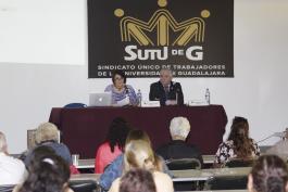 Conferencia La participación femenina en la Guerra de la Independencia. Ponente: doctora Celia del Palacio, investigadora de la Universidad Veracruzana. Presenta el doctor Armando Zacarías, Rector de CULagos. Organiza SUTUdeG