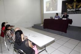 Conferencia La participación femenina en la Guerra de la Independencia. Ponente: doctora Celia del Palacio, investigadora de la Universidad Veracruzana. Presenta el doctor Armando Zacarías, Rector de CULagos. Organiza SUTUdeG