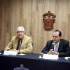 Rueda de prensa para dar a conocer el Pronóstico climatológico de este invierno 2015. Dr. Ângel Reinaldo Meulener Peña y el Dr. Hermes Ulises Ramírez Sánchez