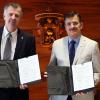 Firma del acta protocolaria derivada del convenio de colaboración con la empresa Computing and Printing México S. de R.L. de C.V. (HP)