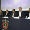 V Semana del Administrador Gubernamental, “Democracia y sociedad participativa. Retos de la nueva gestión”,presiden el magistrado Luis Carlos Vega Pámanes, presidente del Supremo Tribunal de Justicia de Jalisco; licenciado Jesús Eduardo Almaguer Ramírez, Fiscal General del estado; maestro Salvador Caro Cabrera, titular de  la Comisaría de la Policía Preventiva Municipal de Guadalajara.