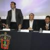 V Semana del Administrador Gubernamental, “Democracia y sociedad participativa. Retos de la nueva gestión”,presiden el magistrado Luis Carlos Vega Pámanes, presidente del Supremo Tribunal de Justicia de Jalisco; licenciado Jesús Eduardo Almaguer Ramírez, Fiscal General del estado; maestro Salvador Caro Cabrera, titular de  la Comisaría de la Policía Preventiva Municipal de Guadalajara.