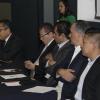 V Semana del Administrador Gubernamental, “Democracia y sociedad participativa. Retos de la nueva gestión”,presiden el magistrado Luis Carlos Vega Pámanes, presidente del Supremo Tribunal de Justicia de Jalisco; licenciado Jesús Eduardo Almaguer Ramírez, Fiscal General del estado; maestro Salvador Caro Cabrera, titular de  la Comisaría de la Policía Preventiva Municipal de Guadalajara.