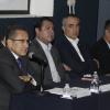 V Semana del Administrador Gubernamental, “Democracia y sociedad participativa. Retos de la nueva gestión”,presiden el magistrado Luis Carlos Vega Pámanes, presidente del Supremo Tribunal de Justicia de Jalisco; licenciado Jesús Eduardo Almaguer Ramírez, Fiscal General del estado; maestro Salvador Caro Cabrera, titular de  la Comisaría de la Policía Preventiva Municipal de Guadalajara.