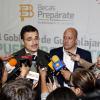 Presentación del Programa de Becas de Preparatoria del Ayuntamiento de Guadalajara, que busca apoyar a estudiantes del nivel medio superior. La UdeG será una de las instituciones beneficiadas por el programa. Presiden, el  maestro Itzcóatl Tonatiuh Bravo Padilla, Rector General de la UdeG; maestro Javier Espinoza de los Monteros Cárdenas, director general del SEMS; maestra  Lilia Margarita Lomelí Urquieta, directora de la Escuela Preparatoria 18; ingeniero Enrique Alfaro Ramírez, presidente municipal de Gua