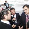 Colocación de la Primera Pieza del Museo del Ciencias Ambientales. Organiza el Fideicomiso del Centro Cultural Universitario de la Universidad de Guadalajara. Presiden el maestro Itzcóatl Tonatiuh Bravo Padilla, Rector General de UdeG; licenciado Raúl Padilla López, Presidente del Comité Técnico del Fideicomiso del Centro Cultural Universitario de la UdeG; maestro  Jorge Aristóteles Sandoval Díaz,  Gobernador Constitucional del estado de Jalisco; licenciado  Pablo Lemus Navarro, Presidente Municipal del H. 