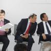 Colocación de la Primera Pieza del Museo del Ciencias Ambientales. Organiza el Fideicomiso del Centro Cultural Universitario de la Universidad de Guadalajara. Presiden el maestro Itzcóatl Tonatiuh Bravo Padilla, Rector General de UdeG; licenciado Raúl Padilla López, Presidente del Comité Técnico del Fideicomiso del Centro Cultural Universitario de la UdeG; maestro  Jorge Aristóteles Sandoval Díaz,  Gobernador Constitucional del estado de Jalisco; licenciado  Pablo Lemus Navarro, Presidente Municipal del H. 
