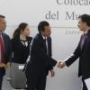 Colocación de la Primera Pieza del Museo del Ciencias Ambientales. Organiza el Fideicomiso del Centro Cultural Universitario de la Universidad de Guadalajara. Presiden el maestro Itzcóatl Tonatiuh Bravo Padilla, Rector General de UdeG; licenciado Raúl Padilla López, Presidente del Comité Técnico del Fideicomiso del Centro Cultural Universitario de la UdeG; maestro  Jorge Aristóteles Sandoval Díaz,  Gobernador Constitucional del estado de Jalisco; licenciado  Pablo Lemus Navarro, Presidente Municipal del H. 