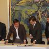 Entrega de reconocimientos a las diez mejores instituciones de educación superior públicas y privadas de la Universiada Nacional 2015 y Firma de la convocatoria de la Universiada 2016 en la UdeG. 