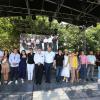 El Rector General en templete que se ubicó en instalaciones del CUCosta para festejos de la Red